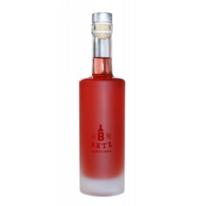 Roter Weinbergpfirsich-Likör 0,2 l in Flasche Centurio, 25 % vol., gestrahlt