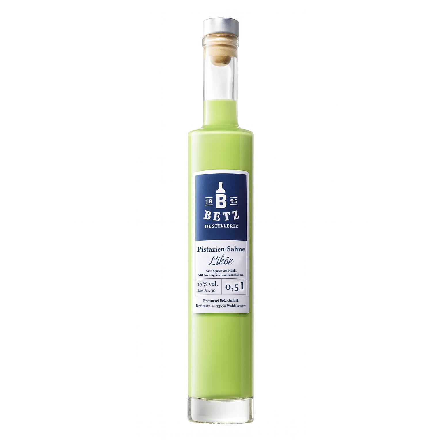 Pistazien-Sahne-Likör 0,5 l in Flasche Atlantis, 17 % vol.