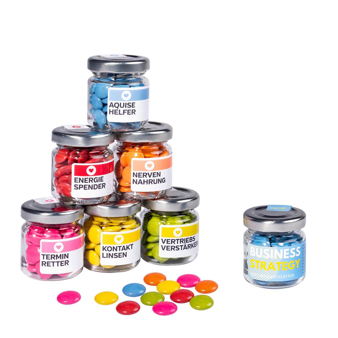 Schoko Drops im Mini Glas